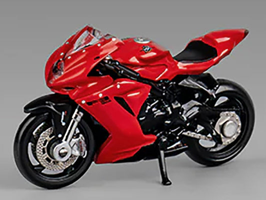 2022 MV Agusta F3 Rosso Motorcycle Red with Figure 1/64 Diecast Model by CM Model by CM Models