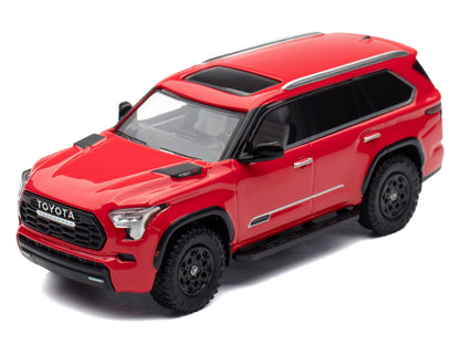 2024 Toyota Sequoia Solar Red 1/64 Diecast Model Car by CM Model-1