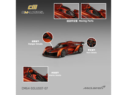 McLaren Solus GT Orange Metallic 1/64 Diecast Model Car by CM Model by CM Models