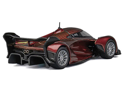 McLaren Solus GT Wine Red Metallic with Gold Stripes 1/64 Diecast Model Car by CM Model by CM Models