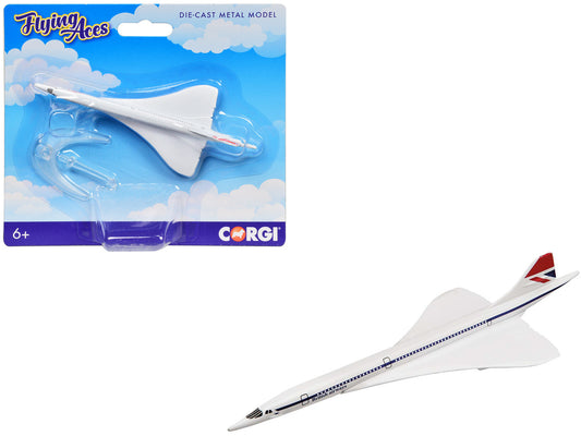 BAe/Aerospatiale Concorde Commercial Aircraft "British Airways" White "Flyin Aces" Series Diecast Model by Corgi by Corgi