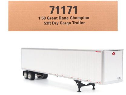 Great Dane Champion 53ft Dry Cargo Trailer White "Transport Series" 1/50 Diecast Model by Diecast Masters by Diecast Masters
