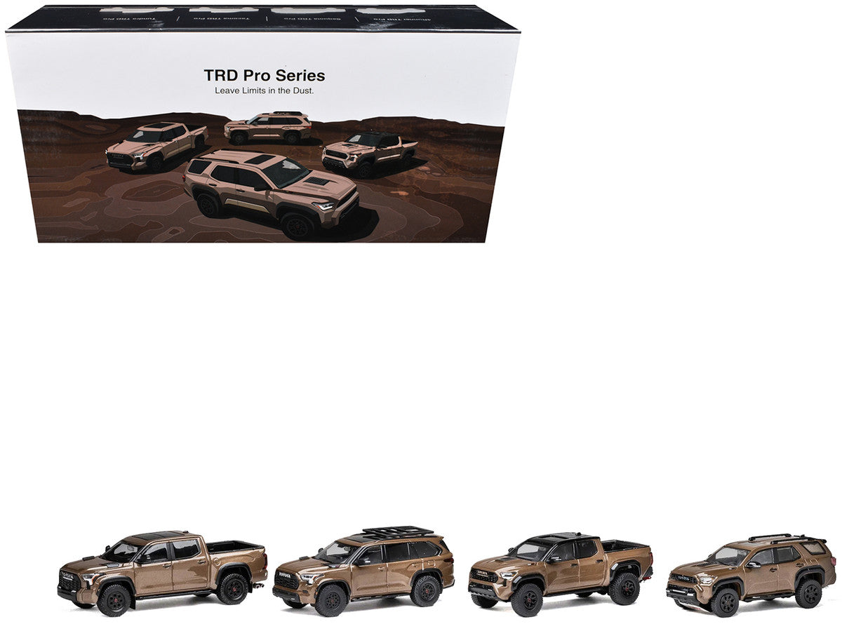Toyota TRD PRO Mudbath 4 Car Set Limited Edition to 200 pieces Worldwide 1/64 Diecast Model Cars by GCD by GCD