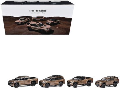 Toyota TRD PRO Mudbath 4 Car Set Limited Edition to 200 pieces Worldwide 1/64 Diecast Model Cars by GCD by GCD