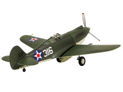 Curtiss P-40B HAWK 81A-2 (P-8127) Aircraft Fighter "47th Pursuit Squadron (15th Pursuit Group) Serial : 316/15P Hawaiian Islands Pearl Habor" (7 December 1941) "WW2 Aircrafts Series" 1/72 Diecast Model by Forces of Valor by Forces Of Valor