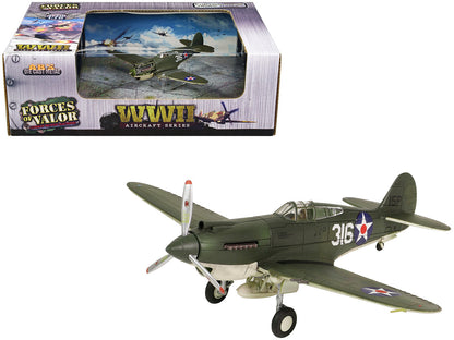 Curtiss P-40B HAWK 81A-2 (P-8127) Aircraft Fighter "47th Pursuit Squadron (15th Pursuit Group) Serial : 316/15P Hawaiian Islands Pearl Habor" (7 December 1941) "WW2 Aircrafts Series" 1/72 Diecast Model by Forces of Valor by Forces Of Valor