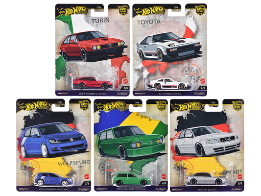 "World Tour" 5 piece Set "Car Culture" 2024 Series A Diecast Model Cars by Hot Wheels by Hotwheels