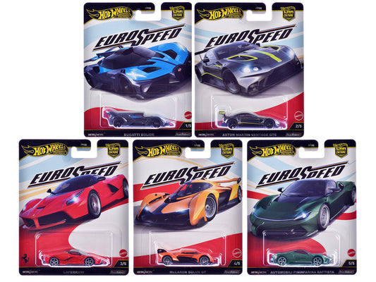 "Euro Speed" 5 piece Set "Car Culture" 2025 Series L Diecast Model Cars by Hot Wheels by Hotwheels