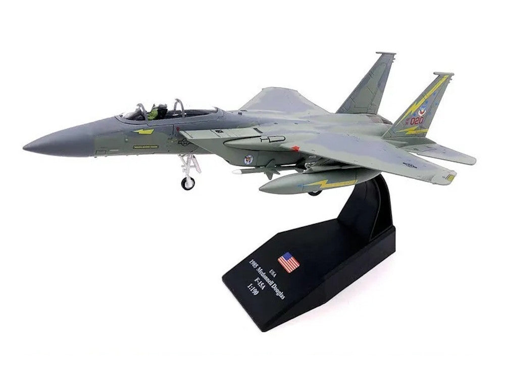 McDonnell Douglas F-15A Eagle Aircraft "Spittin Kittens 5th Fighter-Interceptor Squadron Tactical Air Command Minot AFB" (1985) United States Air Force 1/100 Diecast Model Airplane by Other