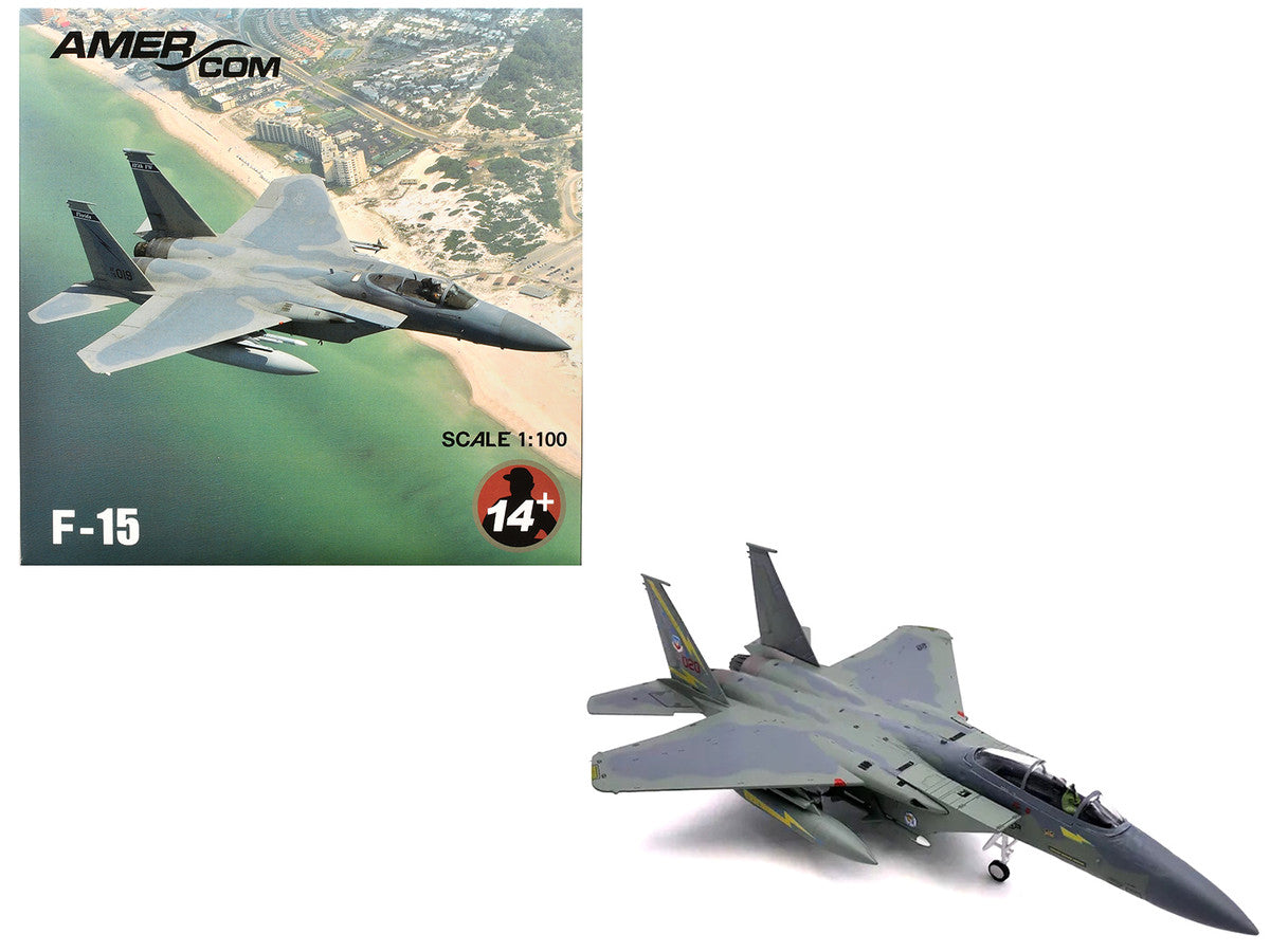 McDonnell Douglas F-15A Eagle Aircraft "Spittin Kittens 5th Fighter-Interceptor Squadron Tactical Air Command Minot AFB" (1985) United States Air Force 1/100 Diecast Model Airplane by Other