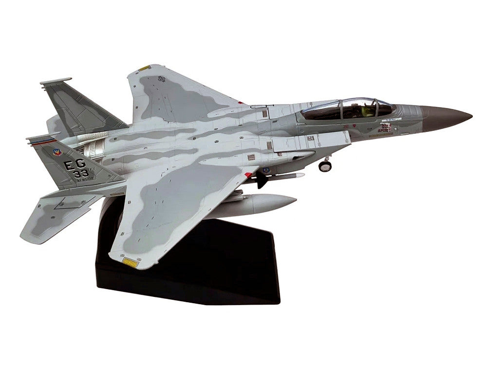 McDonnell Douglas F-15C Eagle Aircraft "MiG Killer Gulf Spirit 58th Tactical Fighter Squadron 33rd Tactical Fighter Wing Desert Storm" (1991) United States Air Force 1/100 Diecast Model Airplane by Other
