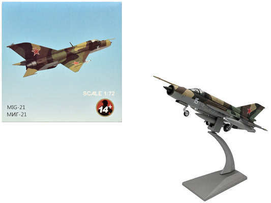 Mikoyan-Gurevich MiG-21SM Fishbed-J Fighter Aircraft "Soviet Air Force" 1/72 Diecast Model Airplane by Other