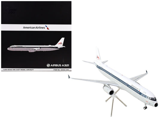 Airbus A321 Commercial Aircraft "American Airlines - Allegheny" (N579UW) White with Blue Stripes "Gemini 200" Series 1/200 Diecast Model Airplane by GeminiJets by GeminiJets