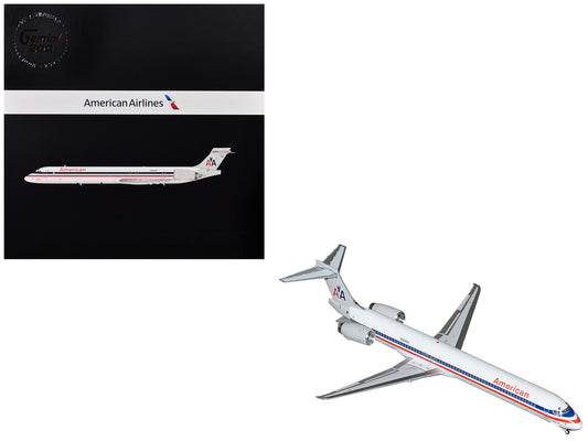 McDonnell Douglas MD-90 Commercial Aircraft "American Airlines" (N904RA) White with Red and Blue Stripes "Gemini 200" Series 1/200 Diecast Model Airplane by GeminiJets by GeminiJets