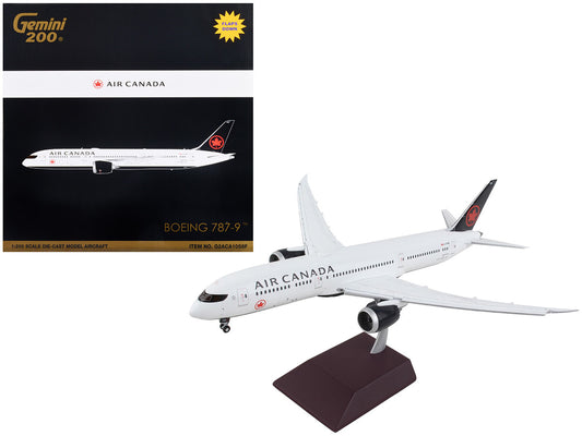 Boeing 787-9 Commercial Aircraft with Flaps Down "Air Canada" White with Black Tail "Gemini 200" Series 1/200 Diecast Model Airplane by GeminiJets by GeminiJets