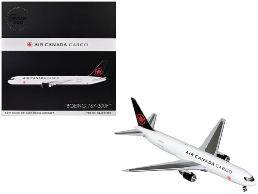 Boeing 767-300F Commercial Aircraft "Air Canada Cargo" (C-GXHM) White with Black Tail "Gemini 200" Series 1/200 Diecast Model Airplane by GeminiJets by GeminiJets