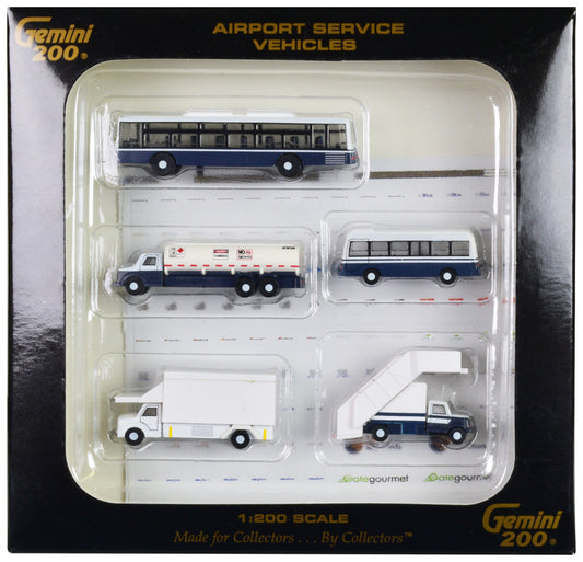 Airport Service Vehicles Set of 5 pieces "Gemini 200" Series Diecast Models by GeminiJets by GeminiJets