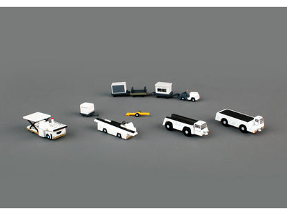 Airport Support Equipment Set of 10 pieces "Gemini 200" Series Diecast Models by GeminiJets by GeminiJets