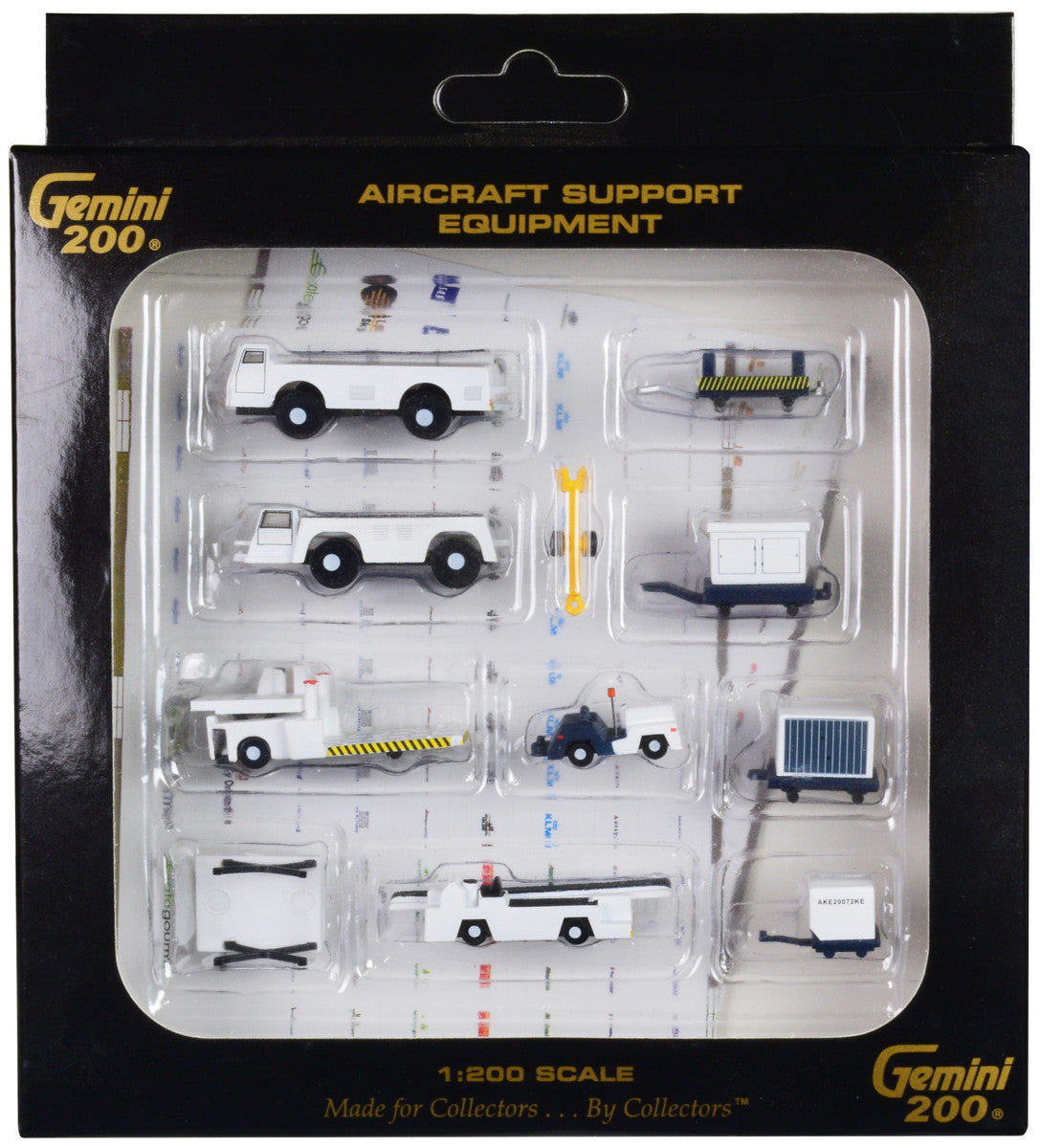 Airport Support Equipment Set of 10 pieces "Gemini 200" Series Diecast Models by GeminiJets by GeminiJets
