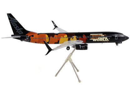 Boeing 737-900ER Commercial Aircraft "Alaska Airlines - Our Commitment" Black with Graphics "Gemini 200" Series 1/200 Diecast Model Airplane by GeminiJets by GeminiJets