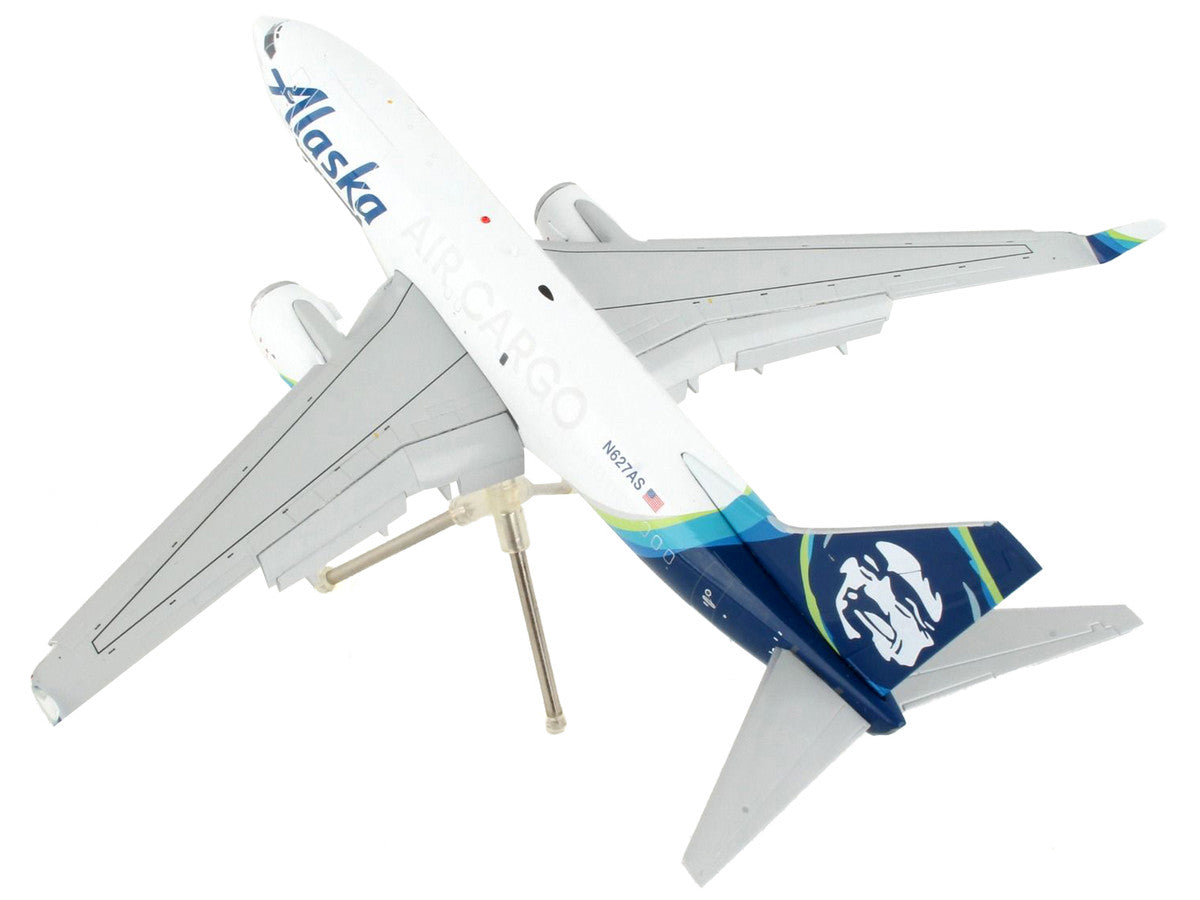 Boeing 737-700BDSF Commercial Aircraft with Flaps Down "Alaska Air Cargo" White with Blue Tail "Gemini 200" Series 1/200 Diecast Model Airplane by GeminiJets by GeminiJets