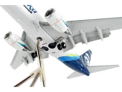 Boeing 737-700BDSF Commercial Aircraft with Flaps Down "Alaska Air Cargo" White with Blue Tail "Gemini 200" Series 1/200 Diecast Model Airplane by GeminiJets by GeminiJets