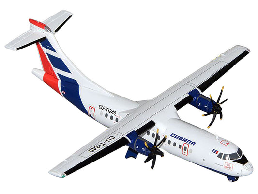 ATR 42-500 Commercial Aircraft "Cubana" (CU-T1240) White with Blue and Red Tail "Gemini 200" Series 1/200 Diecast Model Airplane by GeminiJets by GeminiJets