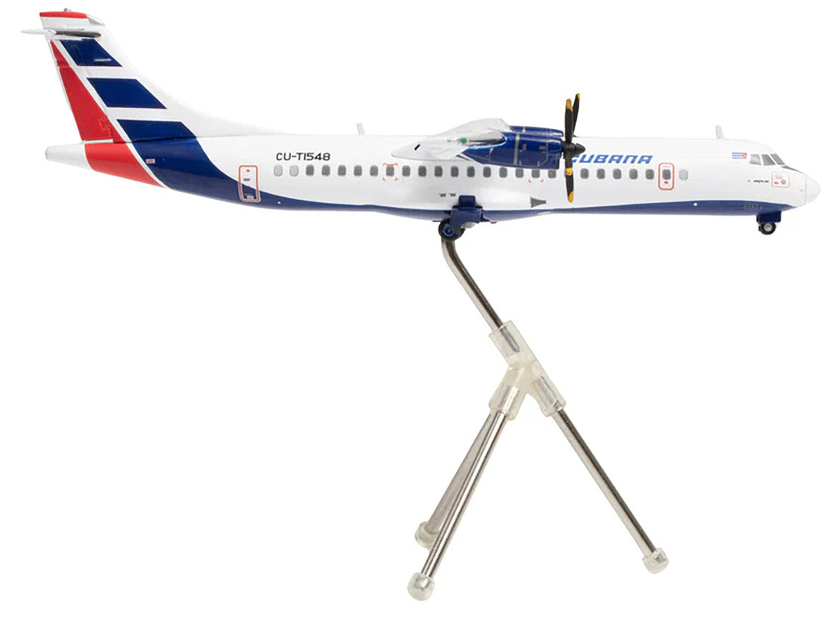 ATR 72-200 Commercial Aircraft "Cubana de Aviacion" (CU-T1548) White with Red and Blue Tail "Gemini 200" Series 1/200 Diecast Model Airplane by GeminiJets by GeminiJets