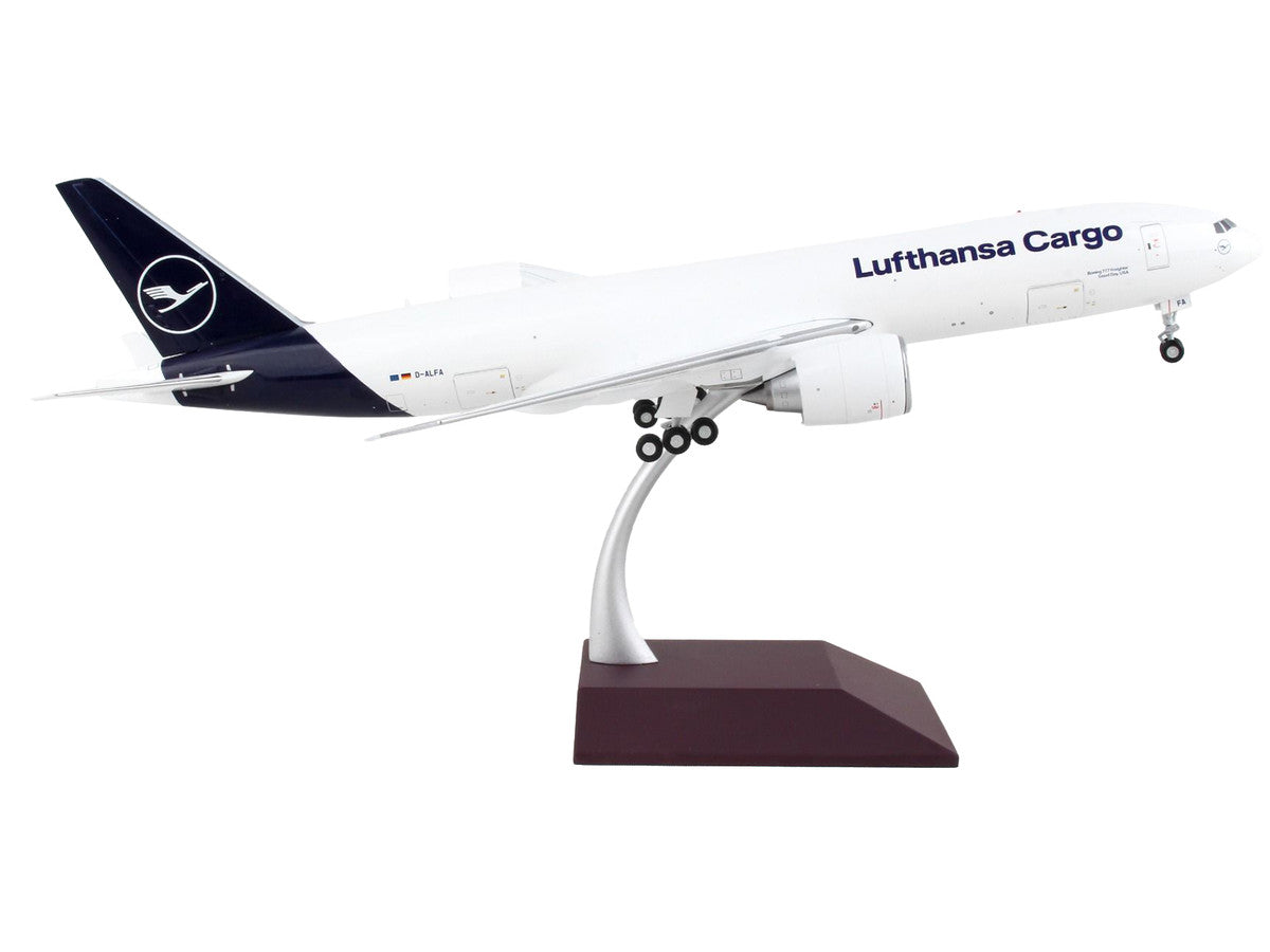 Boeing 777F Commercial Aircraft "Lufthansa Cargo" White with Blue Tail "Gemini 200 - Interactive" Series 1/200 Diecast Model Airplane by GeminiJets by GeminiJets