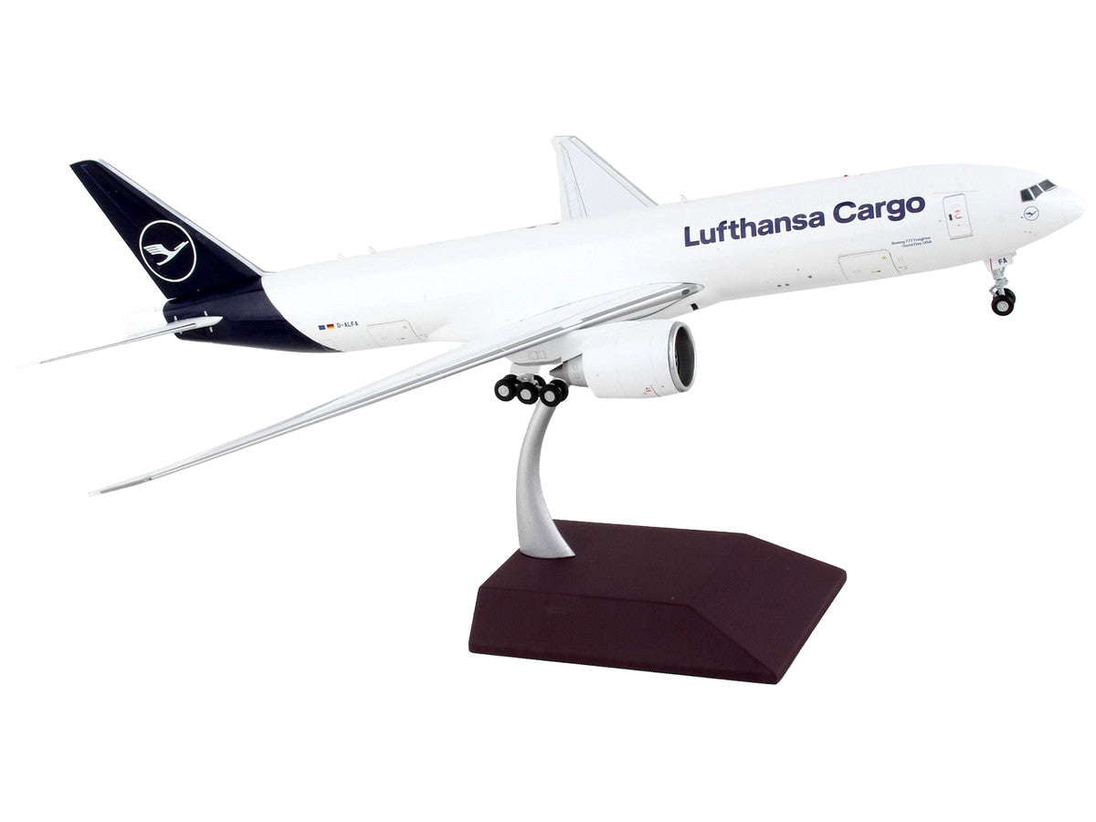 Boeing 777F Commercial Aircraft "Lufthansa Cargo" White with Blue Tail "Gemini 200 - Interactive" Series 1/200 Diecast Model Airplane by GeminiJets by GeminiJets