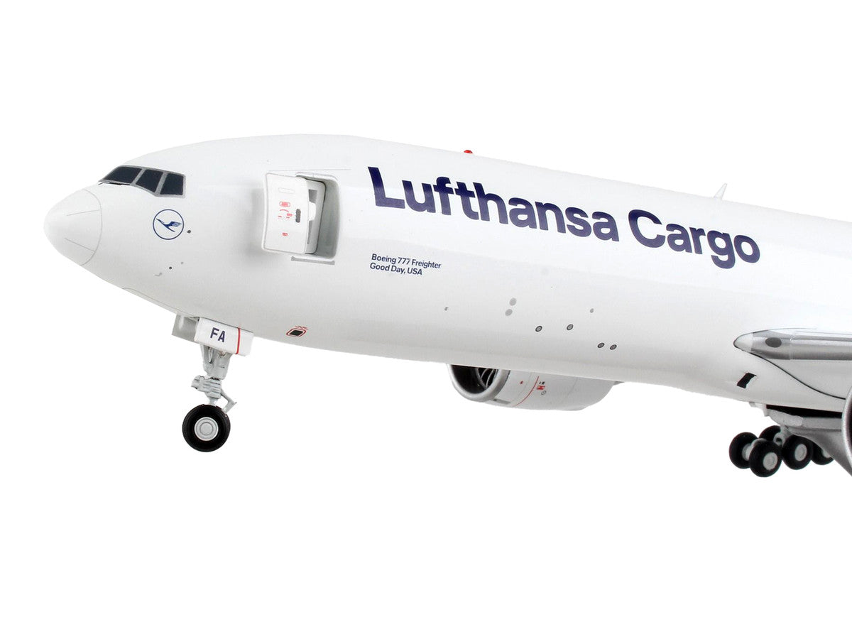 Boeing 777F Commercial Aircraft "Lufthansa Cargo" White with Blue Tail "Gemini 200 - Interactive" Series 1/200 Diecast Model Airplane by GeminiJets by GeminiJets