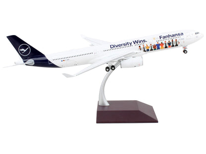 Airbus A330-300 Commercial Aircraft "Lufthansa - Diversity Wins" White with Blue Tail "Gemini 200" Series 1/200 Diecast Model Airplane by GeminiJets by GeminiJets