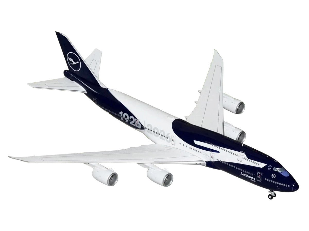 Boeing 747-8I Commercial Aircraft "Lufthansa 100 Years" (D-ABYN) Dark Blue and White "Gemini 200" Series 1/200 Diecast Model Airplane by GeminiJets by GeminiJets