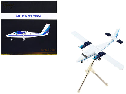 De Havilland DHC-6-200 Commercial Aircraft "Eastern Air Lines - Metro Express" White with Blue Stripes "Gemini 200" Series 1/200 Diecast Model Airplane by GeminiJets by GeminiJets