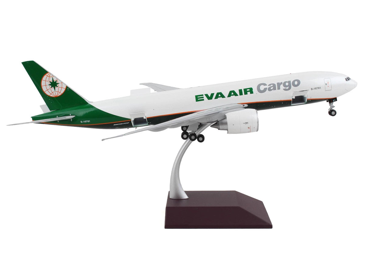 Boeing 777F Commercial Aircraft "Eva Air Cargo" White with Green Tail "Gemini 200 - Interactive" Series 1/200 Diecast Model Airplane by GeminiJets by GeminiJets