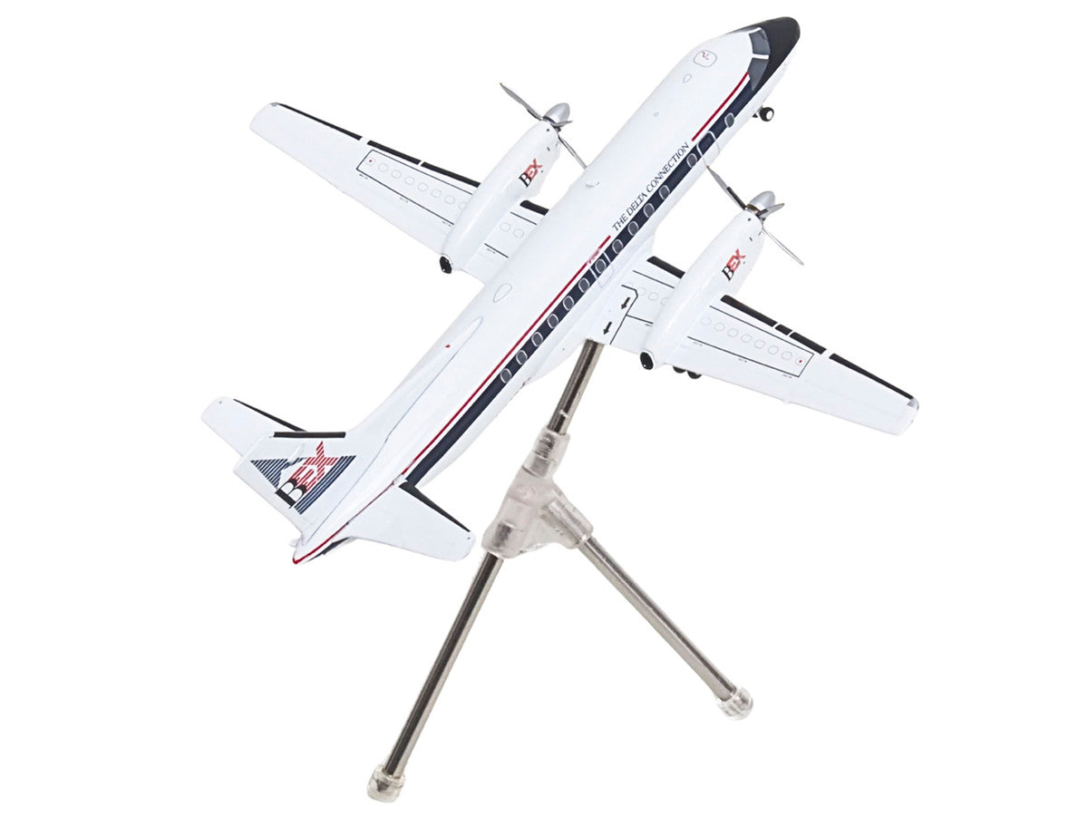 Saab 340A Commercial Aircraft "Delta Connection - Business Express Airlines" (N749BA) White with Dark Blue and Red Stripes "Gemini 200" Series 1/200 Diecast Model by GeminiJets by GeminiJets