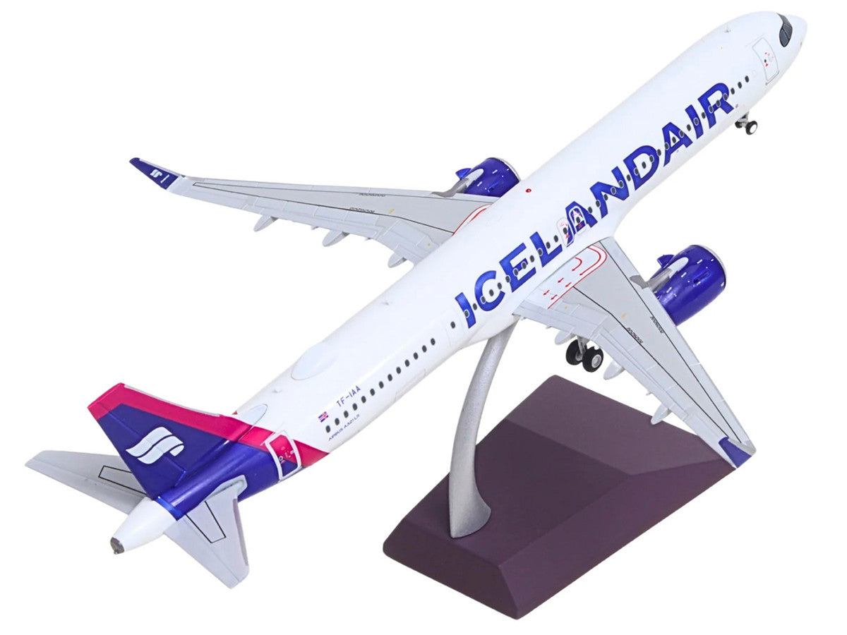Airbus A321neo Commercial Aircraft "Icelandair" (TF-IAA) White with Blue and Pink Tail "Gemini 200" Series 1/200 Diecast Model by GeminiJets by GeminiJets