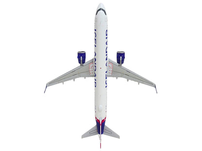 Airbus A321neo Commercial Aircraft "Icelandair" (TF-IAA) White with Blue and Pink Tail "Gemini 200" Series 1/200 Diecast Model by GeminiJets by GeminiJets