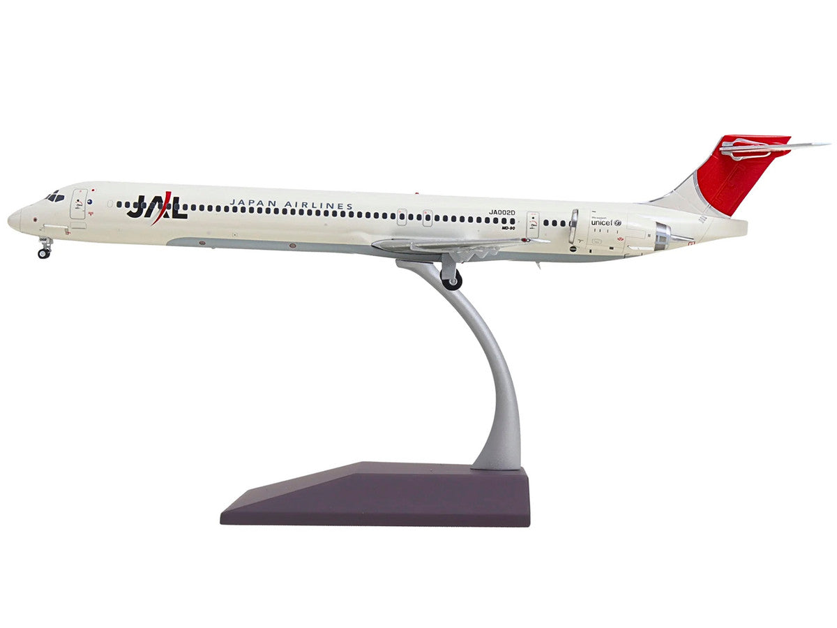 McDonnell Douglas MD-90 Commercial Aircraft "Japan Airlines" (JA002D) White with Red Tail "Gemini 200" Series 1/200 Diecast Model by GeminiJets by GeminiJets