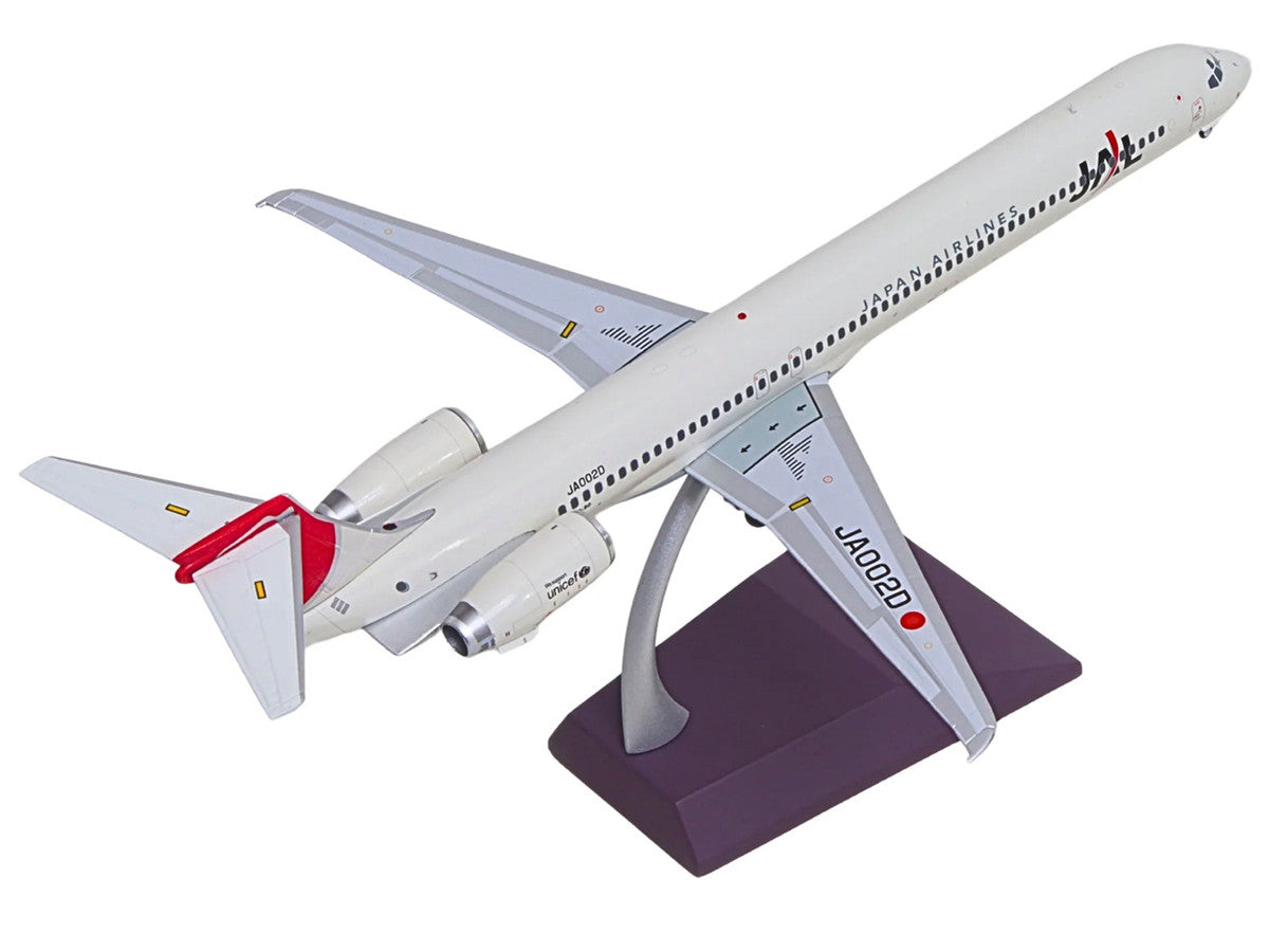 McDonnell Douglas MD-90 Commercial Aircraft "Japan Airlines" (JA002D) White with Red Tail "Gemini 200" Series 1/200 Diecast Model by GeminiJets by GeminiJets