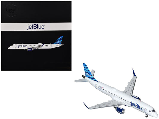 Embraer ERJ-190 Commercial Aircraft "JetBlue Airways" (N323JB) White with Blue Striped Tail "Gemini 200" Series 1/200 Diecast Model Airplane by GeminiJets by GeminiJets