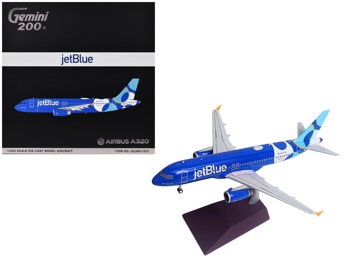 Airbus A320 Commercial Aircraft "JetBlue Airways - Forever Blue" (N547JB) Blue with Graphics "Gemini 200" Series 1/200 Diecast Model Airplane by GeminiJets by GeminiJets