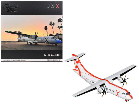 ATR 42-600 Commercial Aircraft "JSX" (N400JX) White with Red Stripes "Gemini 200" Series 1/200 Diecast Model Airplane by GeminiJets by GeminiJets