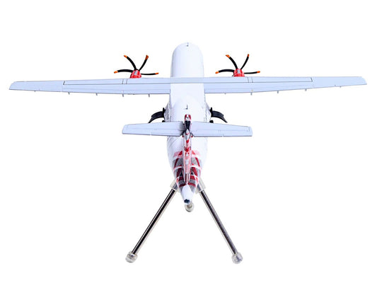 ATR 72-600 Commercial Aircraft "Loganair - Scotland's Airline" (G-LMTE) White with Red Plaid Tail "Gemini 200" Series 1/200 Diecast Model Airplane by GeminiJets by GeminiJets