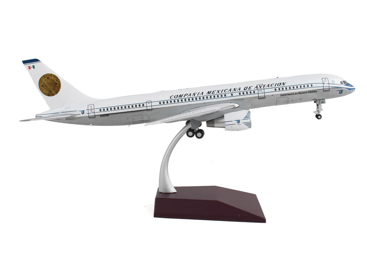 Boeing 757-200 Commercial Aircraft "Mexicana Retro Livery" (N380RM) White with Tail Graphics "Gemini 200" Series 1/200 Diecast Model Airplane by GeminiJets by GeminiJets