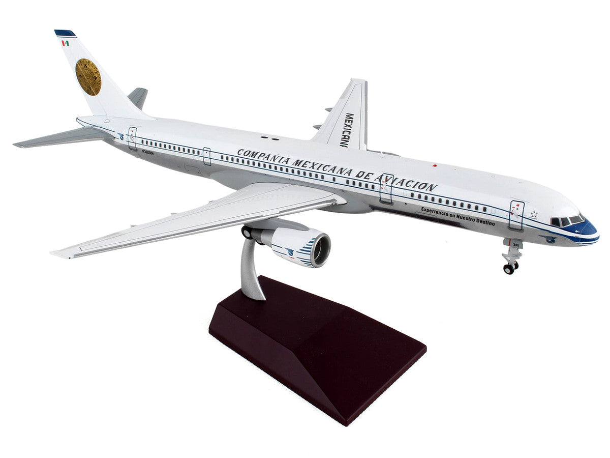 Boeing 757-200 Commercial Aircraft "Mexicana Retro Livery" (N380RM) White with Tail Graphics "Gemini 200" Series 1/200 Diecast Model Airplane by GeminiJets by GeminiJets