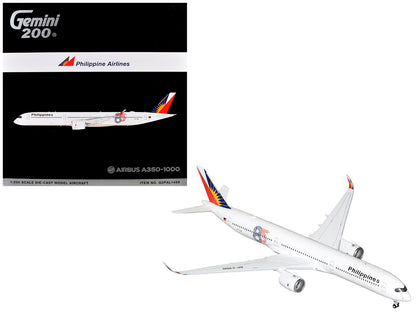 Airbus A350-1000 Commercial Aircraft "Philippine Airlines" (RP-C3510) White with Tail Graphics "Gemini 200" 1/200 Diecast Model Airplane by GeminiJets by GeminiJets