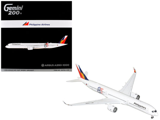 Airbus A350-1000 Commercial Aircraft "Philippine Airlines" (RP-C3510) White with Tail Graphics "Gemini 200" 1/200 Diecast Model Airplane by GeminiJets by GeminiJets