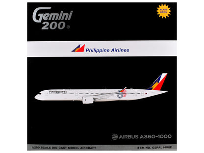 Airbus A350-1000 Commercial Aircraft with Flaps Down "Philippine Airlines" (RP-C3510) White with Tail Graphics "Gemini 200" 1/200 Diecast Model Airplane by GeminiJets by GeminiJets