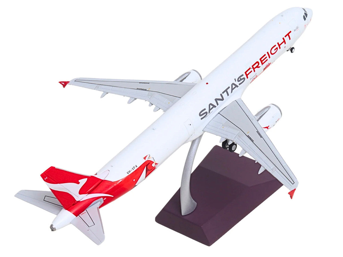 Airbus A321P2F Commercial Aircraft "Qantas Freight - Santa’s Freight" (VH-XF4) White with Graphics and Red Tail "Gemini 200" Series 1/200 Diecast Model by GeminiJets by GeminiJets